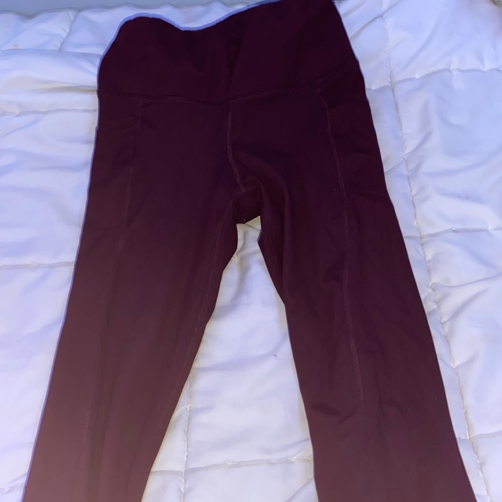 maroon leggings